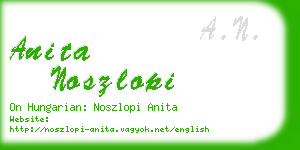 anita noszlopi business card